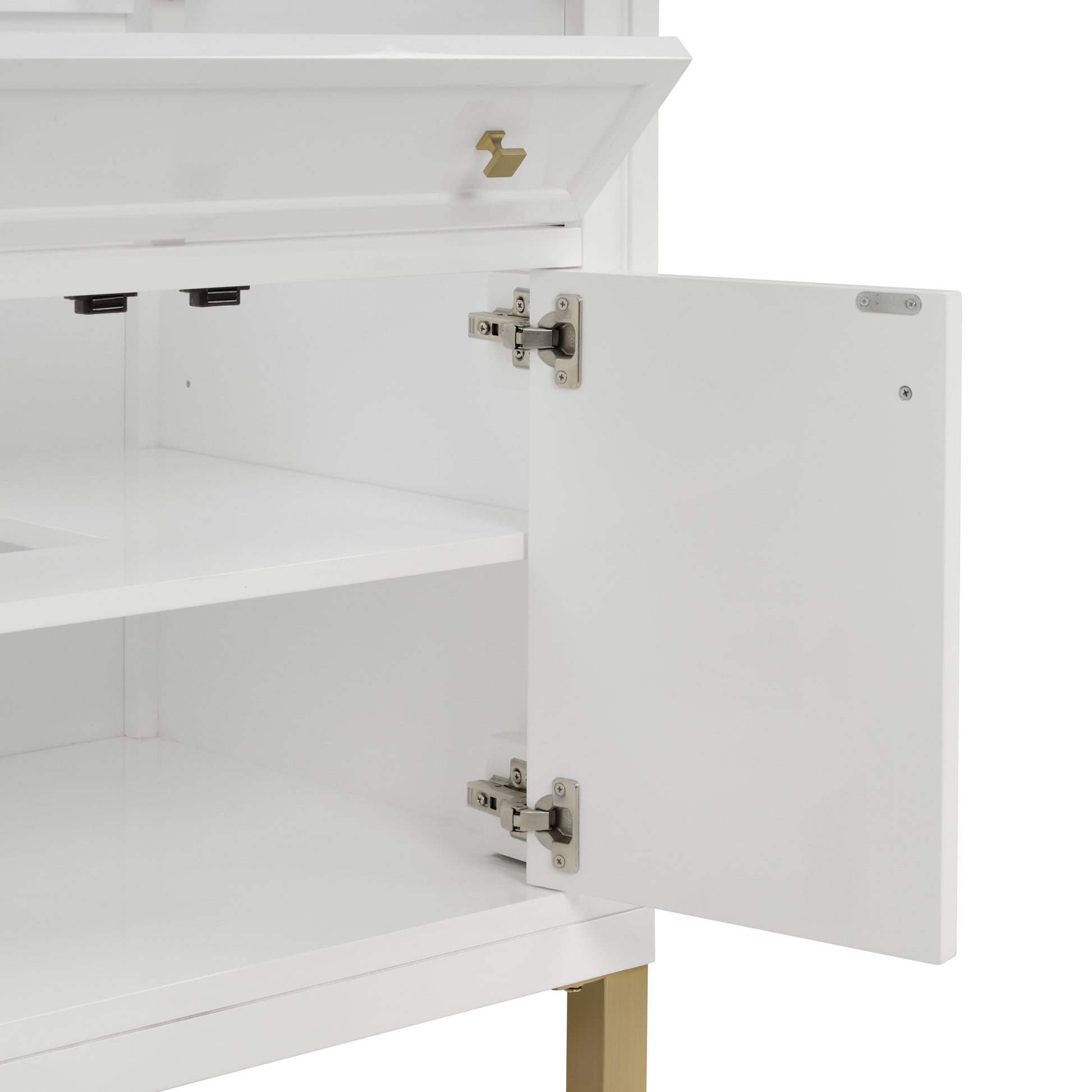 Renovate for Less Atlanta Chicago 30" Single Vanity, Glossy White, w/ Single Hole 3CM White Zeus Silestone® Top & Backsplash
