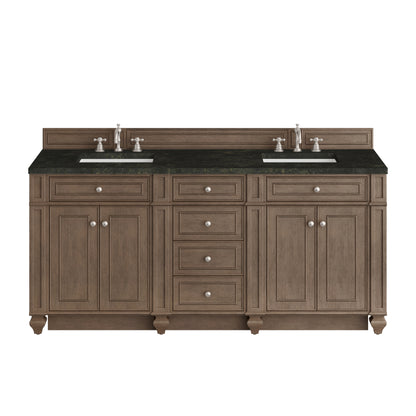 Renovate for Less Atlanta Bristol 72" Double Vanity, Whitewashed Walnut, w/ 3 CM Phantome Eclos Top