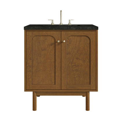 Renovate for Less Atlanta Laurent 30" Single Vanity, Honey Oak w/ 3 CM Phantome Eclos Top