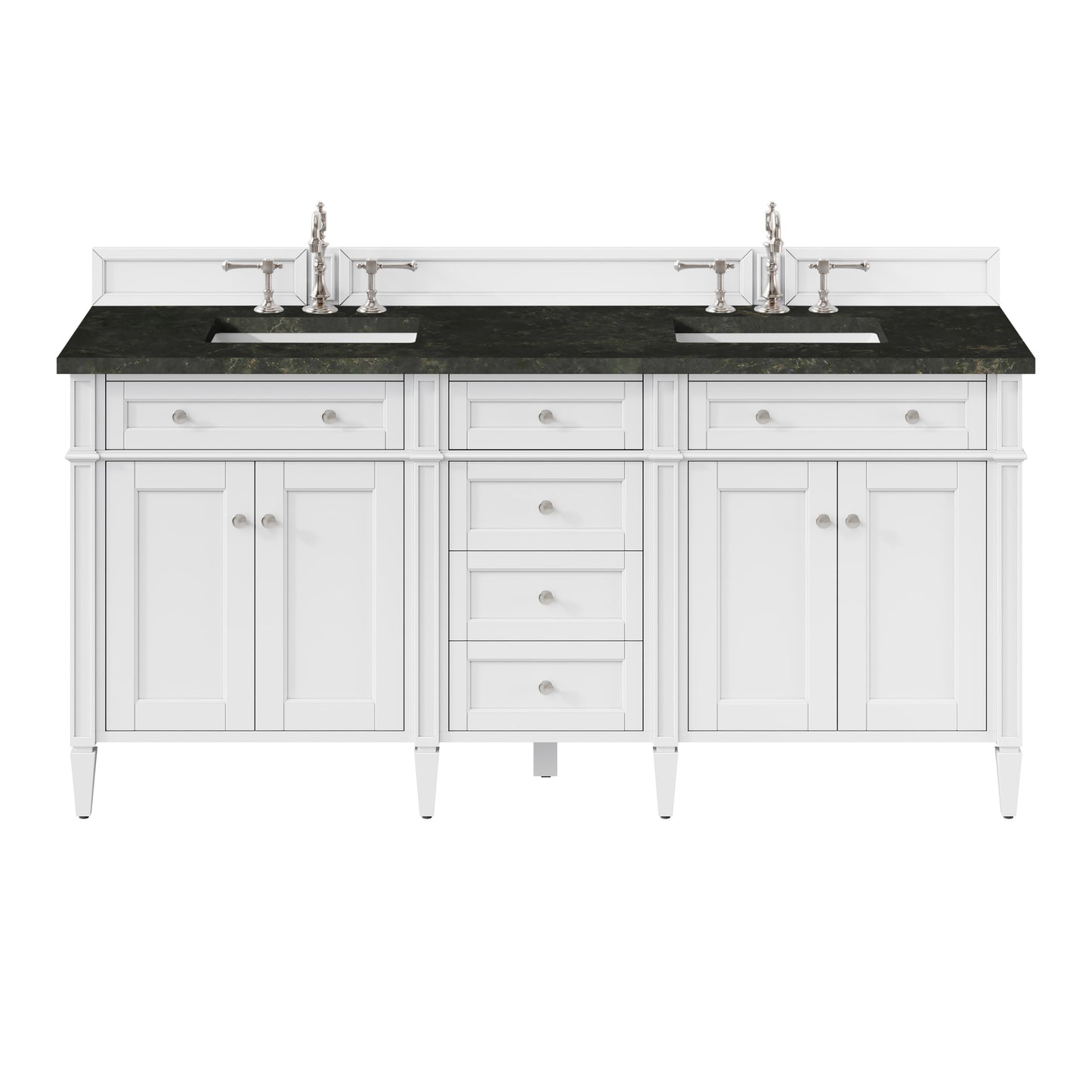 Renovate for Less Atlanta Brittany 72" Double Vanity in Bright White, w/ 3 CM Phantome Eclos Top