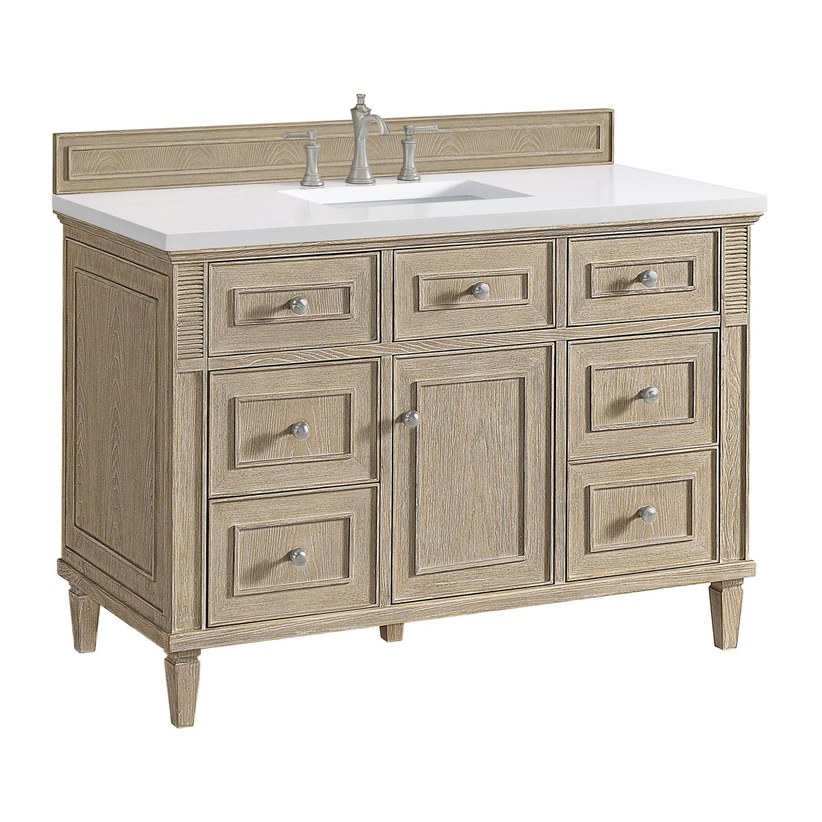 Lorelai 48" Single Vanity, Whitewashed Oak