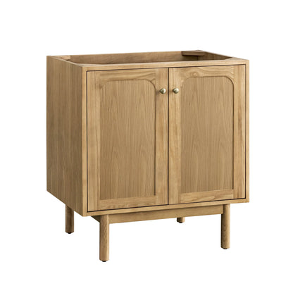 Laurent 30" Single Vanity, Light Natural Oak w/ 3 CM Ethereal Noctis Top