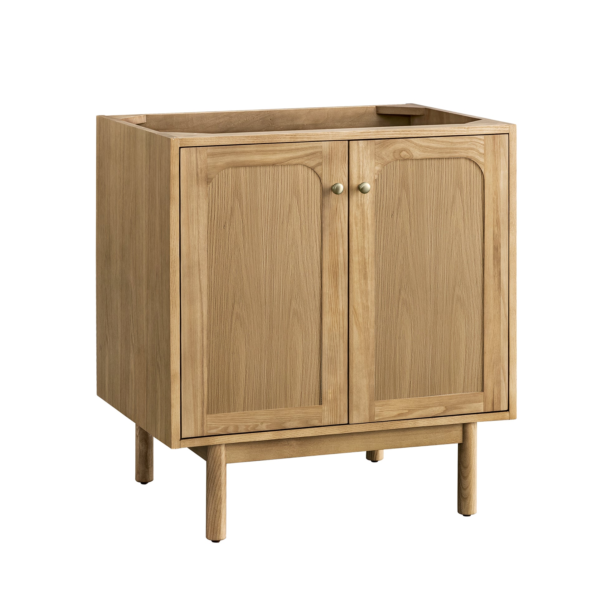 Renovate for Less Atlanta Laurent 30" Single Vanity, Light Natural Oak w/ 3 CM Parisien Bleu Top
