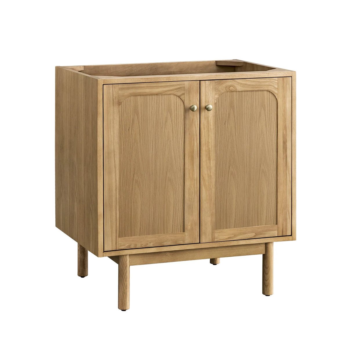 Laurent 30" Single Vanity, Light Natural Oak w/ 3 CM Parisien Bleu Top