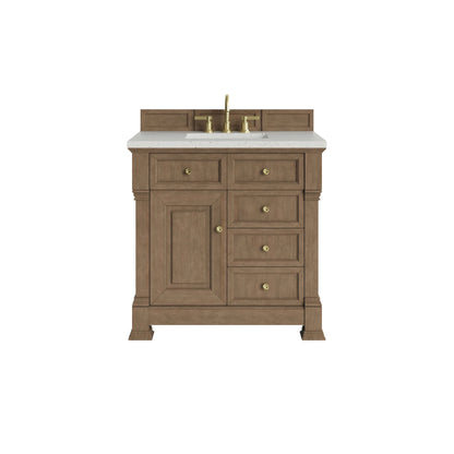 Brookfield 36" Single Vanity, Pecan w/ 3 CM Lime Delight Silestone Top