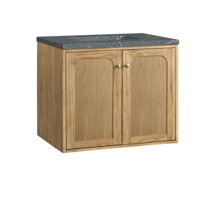 Renovate for Less Atlanta Laurent 30" Single Vanity, Light Natural Oak w/ 3 CM Parisien Bleu Top