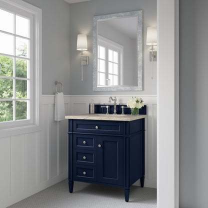 Renovate for Less Atlanta Brittany 30" Single Vanity, Victory Blue, w/ 3 CM Tajnar Eclos Top