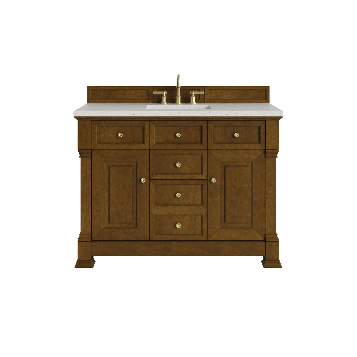 Brookfield 48" Single Vanity, Honey Oak w/ 3 CM Lime Delight Silestone Top