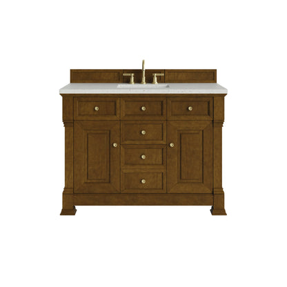 Brookfield 48" Single Vanity, Honey Oak w/ 3 CM Lime Delight Silestone Top