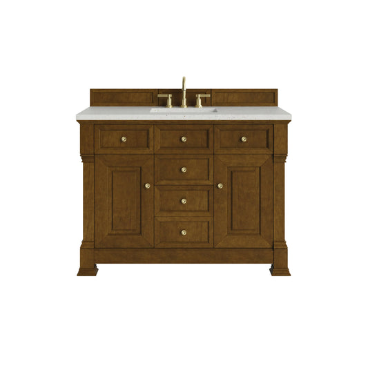 Brookfield 48" Single Vanity, Honey Oak w/ 3 CM Lime Delight Silestone Top