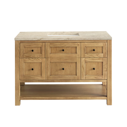Renovate for Less Atlanta Breckenridge 48" Single Vanity, Light Natural Oak, w/ 3 CM Tajnar Eclos Top