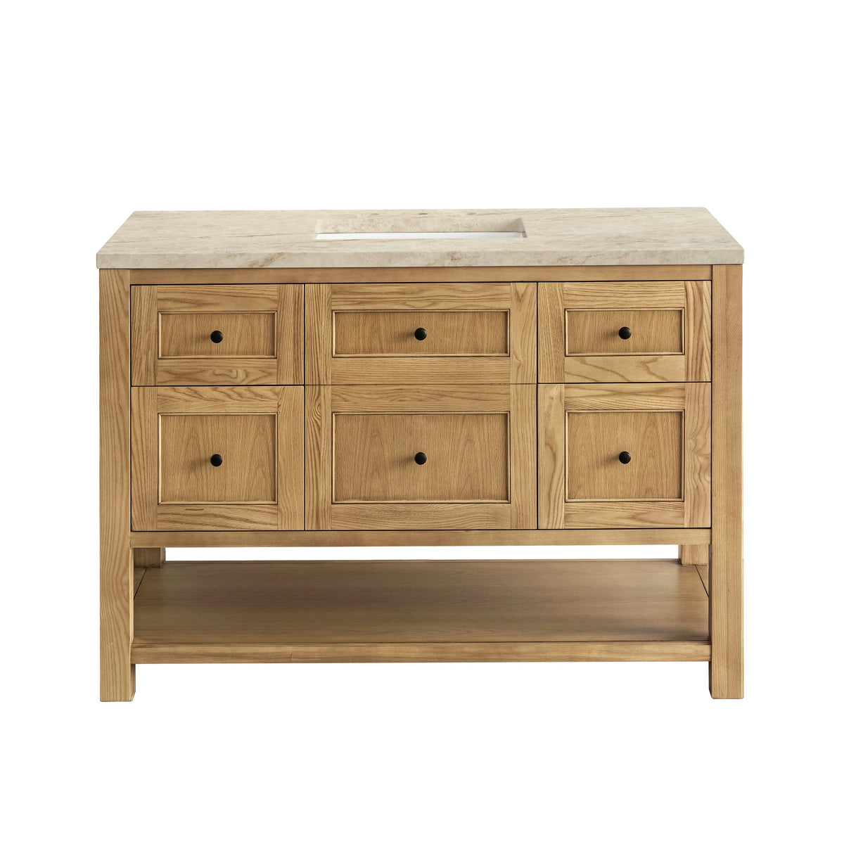 Breckenridge 48" Single Vanity, Light Natural Oak, w/ 3 CM Tajnar Eclos Top
