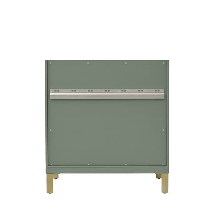 Renovate for Less Atlanta Chicago 30" Single Vanity, Smokey Celadon, w/ 3 CM Charcoal Soapstone Silestone® Top