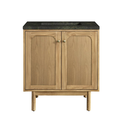 Laurent 30" Single Vanity, Light Natural Oak, w/ 3 CM Phantome Eclos Top