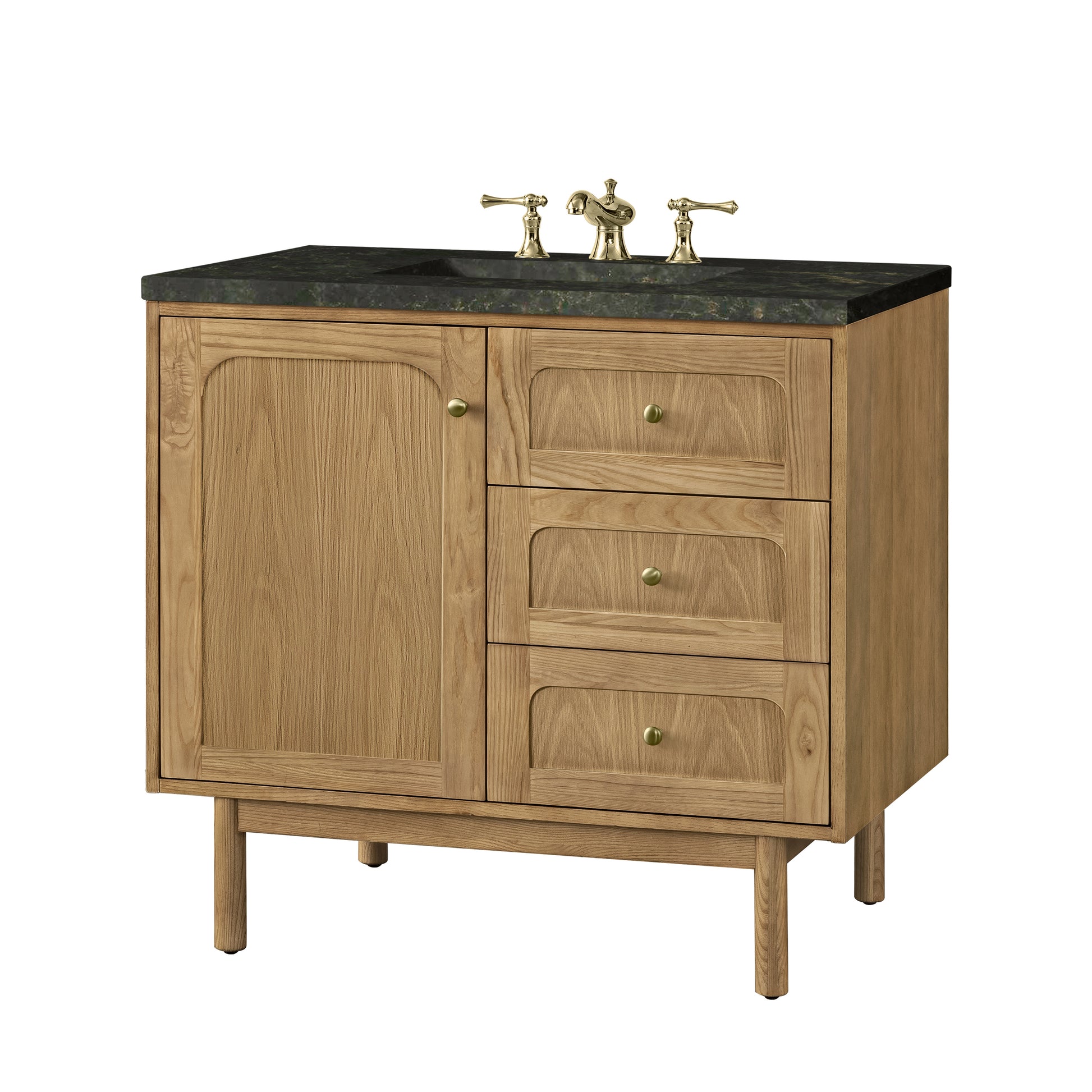 Renovate for Less Atlanta Laurent 36" Single Vanity, Light Natural Oak, w/ 3 CM Phantome Eclos Top