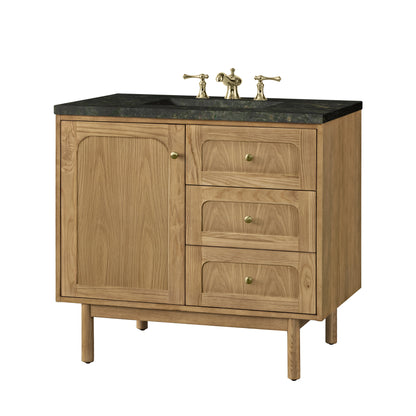 Renovate for Less Atlanta Laurent 36" Single Vanity, Light Natural Oak, w/ 3 CM Phantome Eclos Top