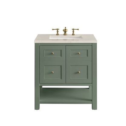 Renovate for Less Atlanta Breckenridge 30" Single Vanity, Smokey Celadon, w/ 3 CM Siberian Silestone Top