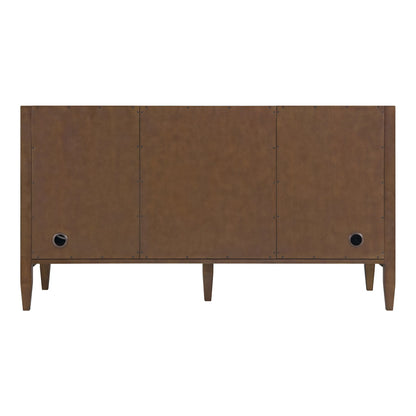 Myrrin 60" Double Vanity, Mid Century Walnut w/ 3 CM Eternal Jasmine Pearl Silestone Top w/FreePower Wireless Charger