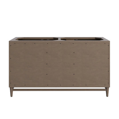Portland 60" Double Vanity, Whitewashed Walnut, w/ 3 CM Phantome Eclos Top