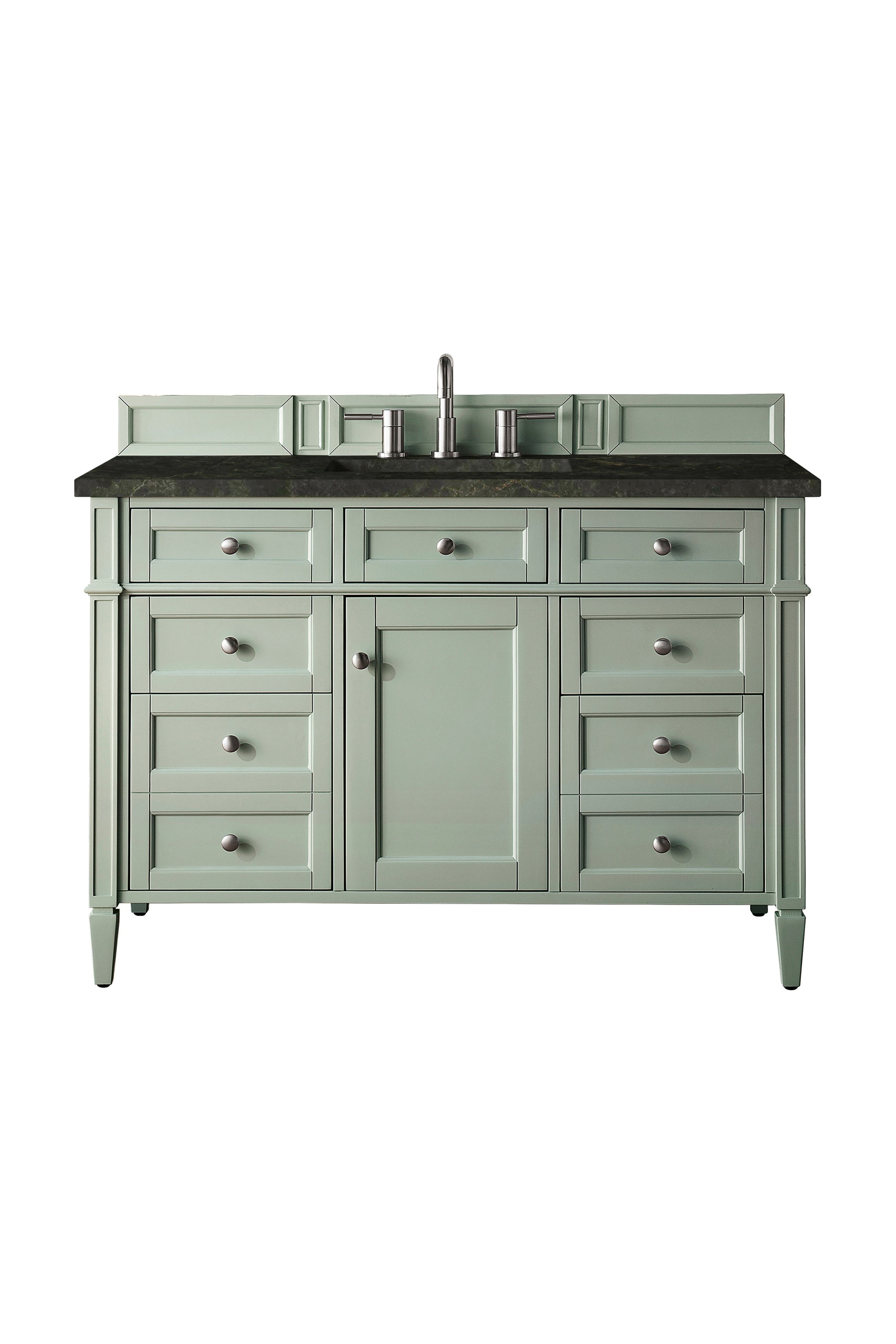 Renovate for Less Atlanta Brittany 48" Single Vanity, Sage Green, w/ 3 CM Phantome Eclos Top