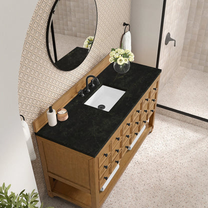 Malibu 60" Single Vanity, Amber Birch, w/ 3 CM Phantome Eclos Top