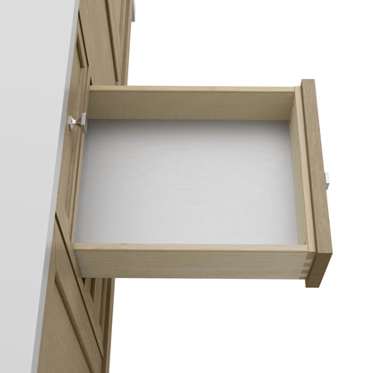 Renovate for Less Atlanta Chicago 72" Double Vanity, Walnut Whisper, w/ 3 CM Charcoal Soapstone Silestone® Top