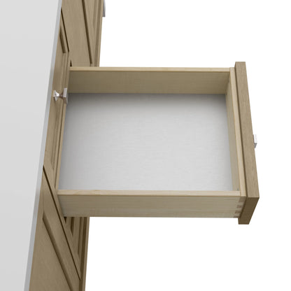 Chicago 72" Double Vanity, Walnut Whisper, w/ 3 CM Victorian Silver Silestone® Top