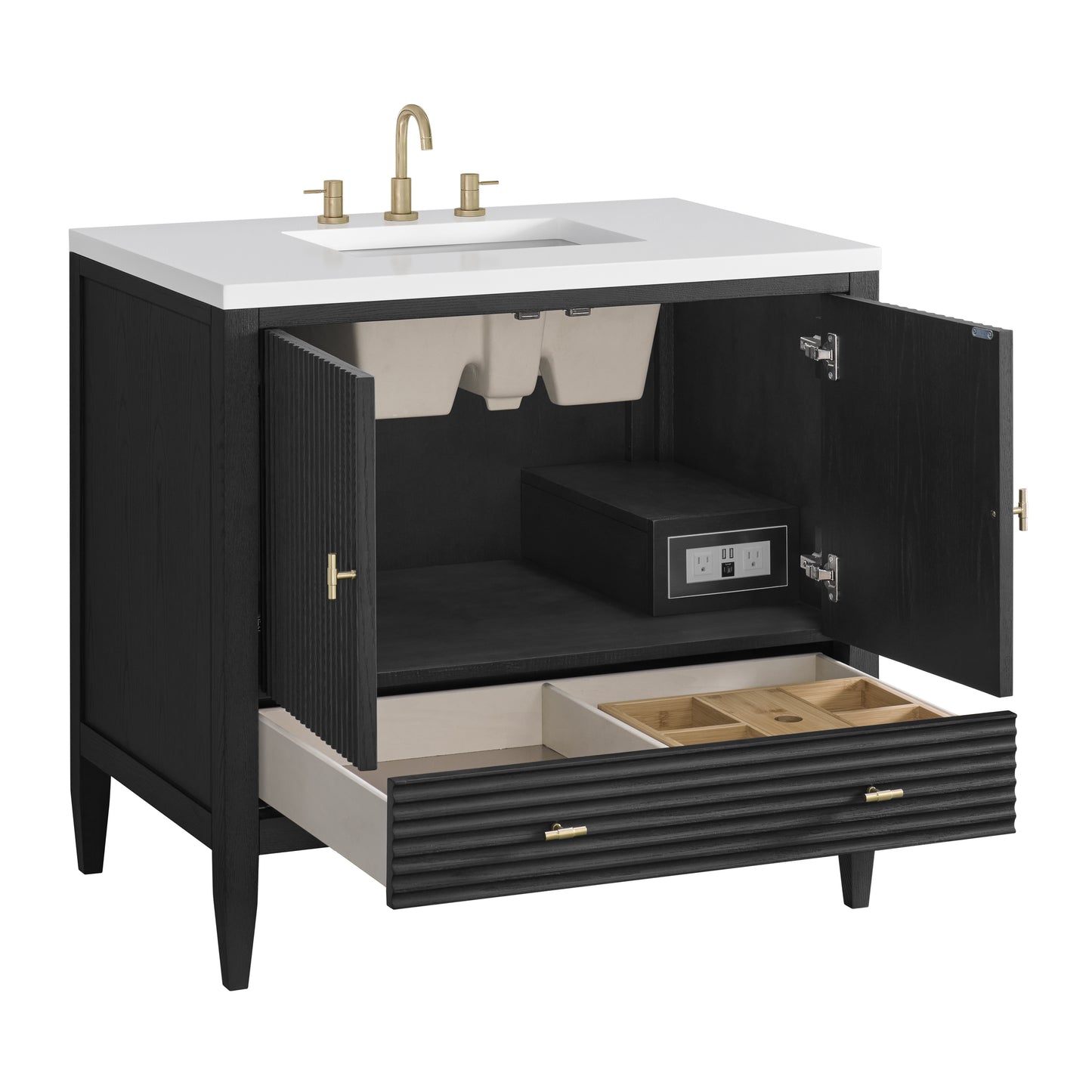 Renovate for Less Atlanta Myrrin 36" Vanity, Carbon Oak
