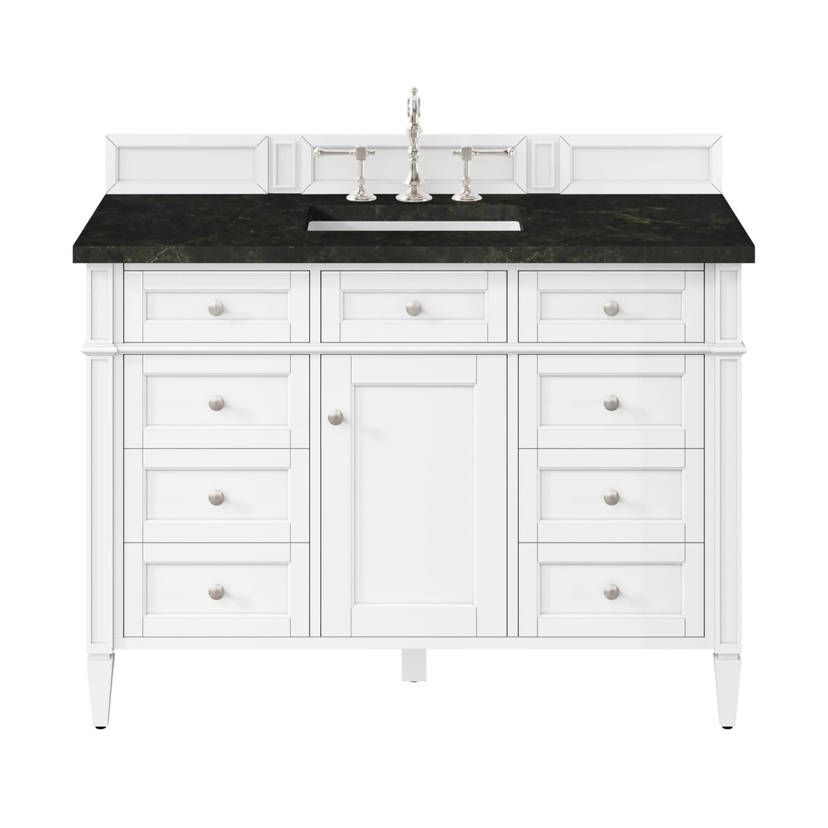 Brittany 48" Single Vanity in Bright White, w/ 3 CM Phantome Eclos Top