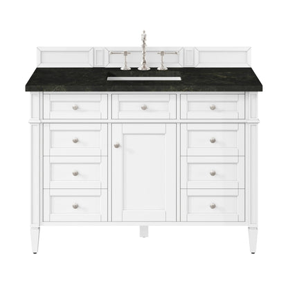 Brittany 48" Single Vanity in Bright White, w/ 3 CM Phantome Eclos Top