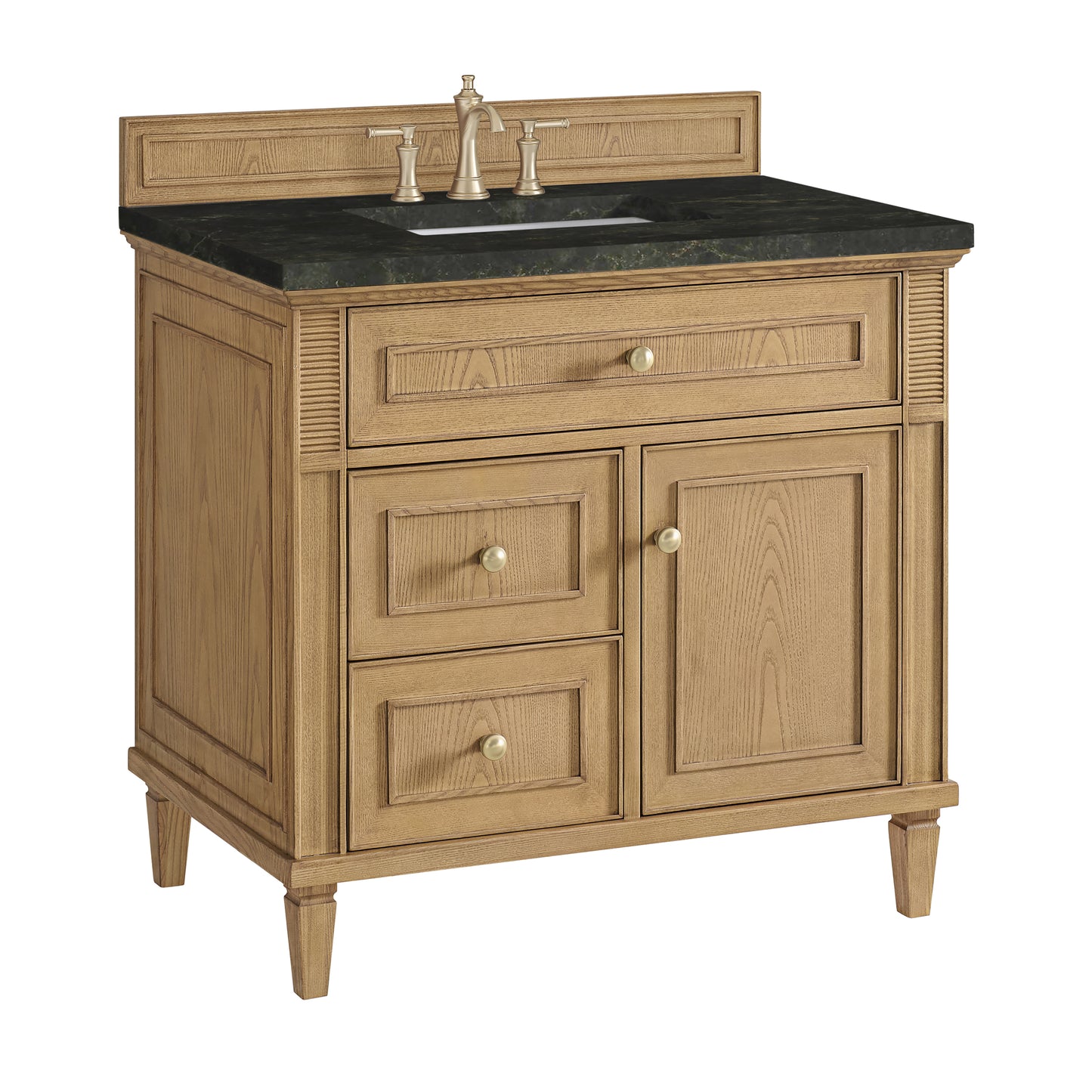 Renovate for Less Atlanta Lorelai 36" Single Vanity, Light Natural Oak, w/ 3 CM Phantome Eclos Top
