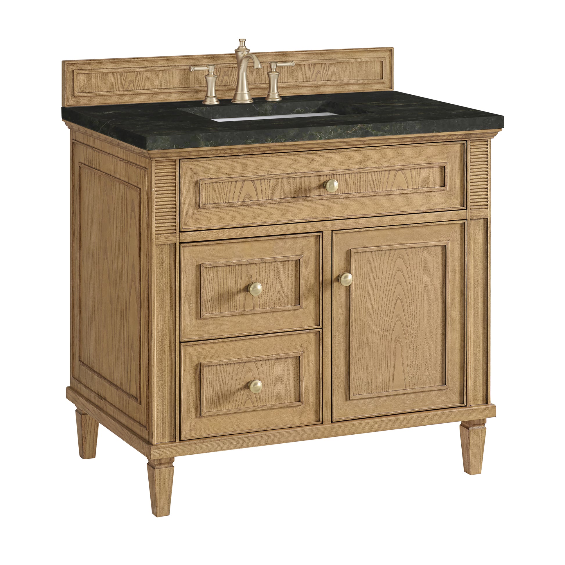 Renovate for Less Atlanta Lorelai 36" Single Vanity, Light Natural Oak, w/ 3 CM Phantome Eclos Top