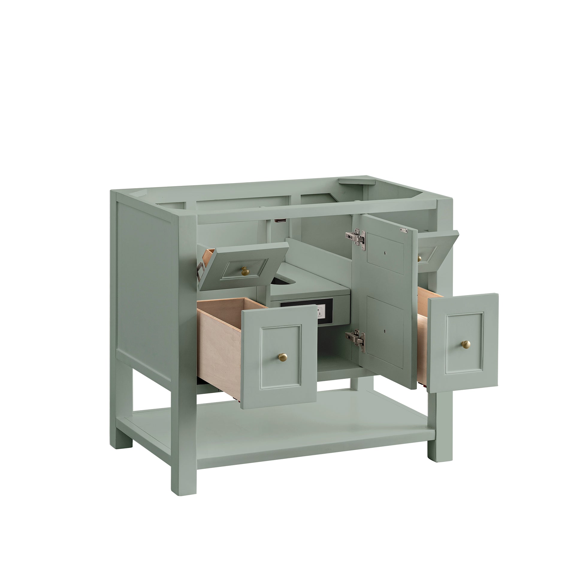 Renovate for Less Atlanta Breckenridge 36" Single Vanity, Smokey Celadon w/ 3 CM Ethereal Noctis Top
