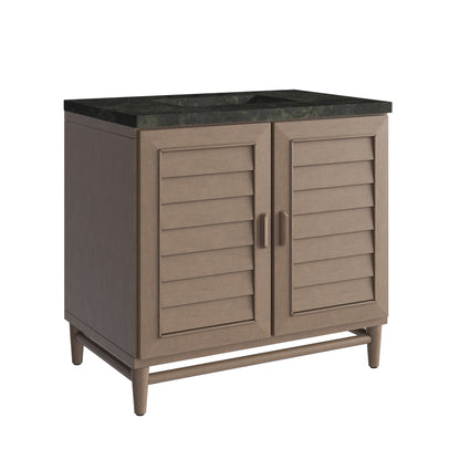 Renovate for Less Atlanta Portland 36" Single Vanity, Whitewashed Walnut, w/ 3 CM Phantome Eclos Top