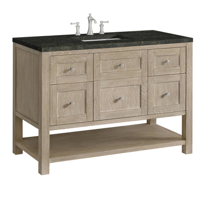 Renovate for Less Atlanta Breckenridge 48" Single Vanity, Whitewashed Oak, w/ 3 CM Phantome Eclos Top