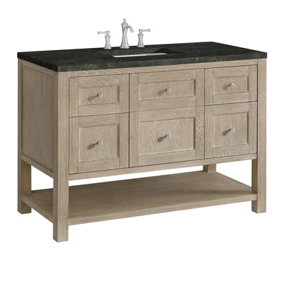 Breckenridge 48" Single Vanity, Whitewashed Oak, w/ 3 CM Phantome Eclos Top