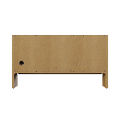 Hudson 60" Double Vanity, Light Natural Oak w/ 3 CM Charcoal Soapstone Top