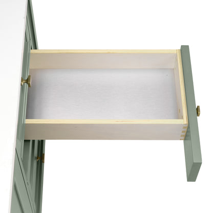 Renovate for Less Atlanta Chicago 60" Double Vanity, Smokey Celadon, w/ 3 CM Tajnar Eclos Top