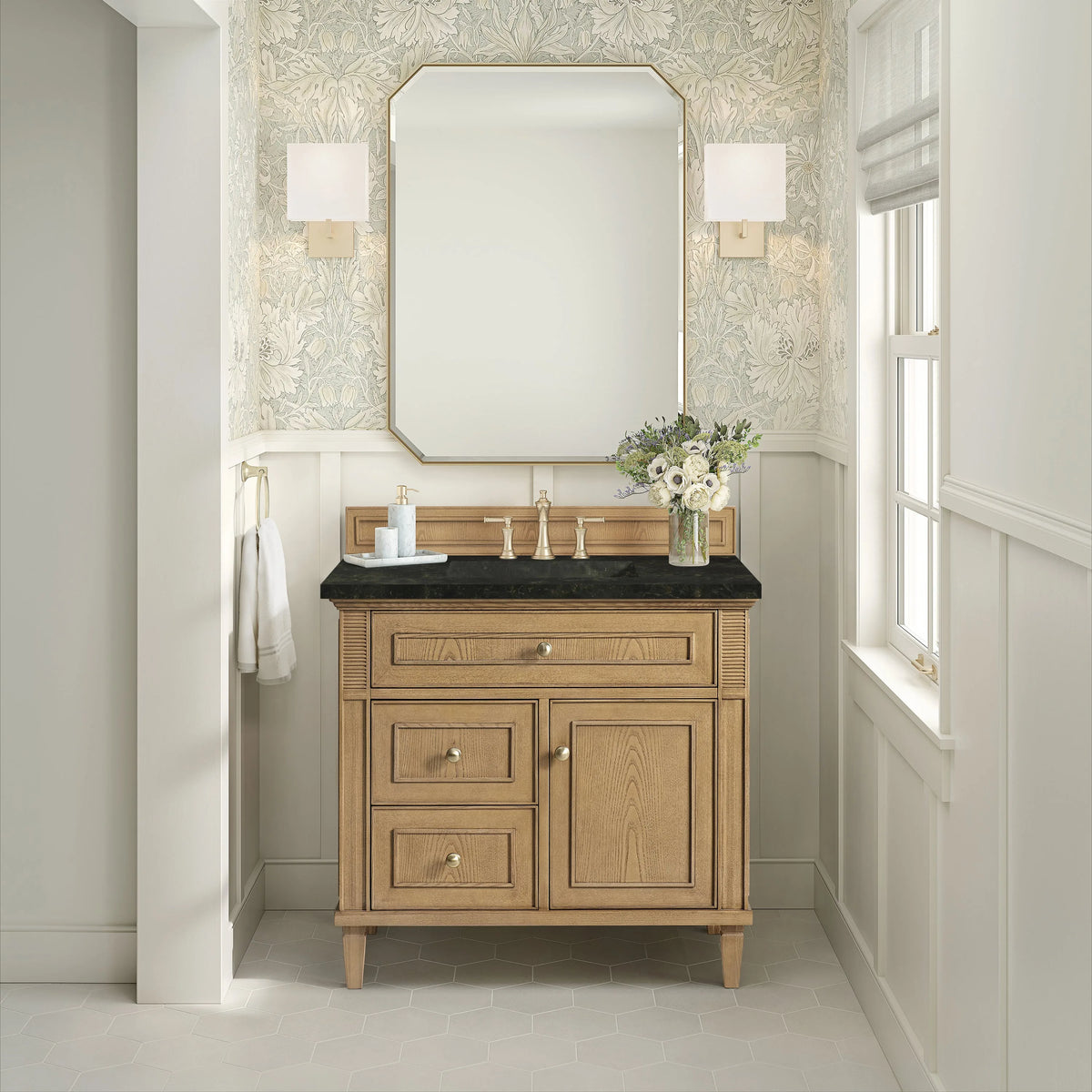 Lorelai 36" Single Vanity, Light Natural Oak, w/ 3 CM Phantome Eclos Top
