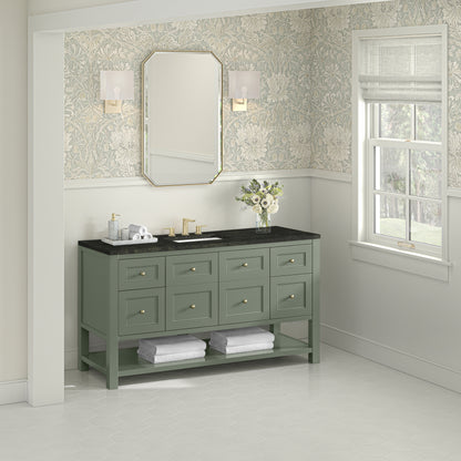 Renovate for Less Atlanta Breckenridge 60" Single Vanity, Smokey Celadon, w/ 3 CM Phantome Eclos Top