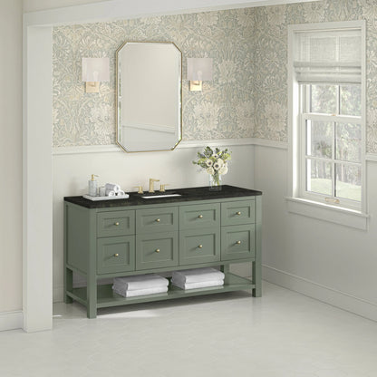 Breckenridge 60" Single Vanity, Smokey Celadon, w/ 3 CM Phantome Eclos Top