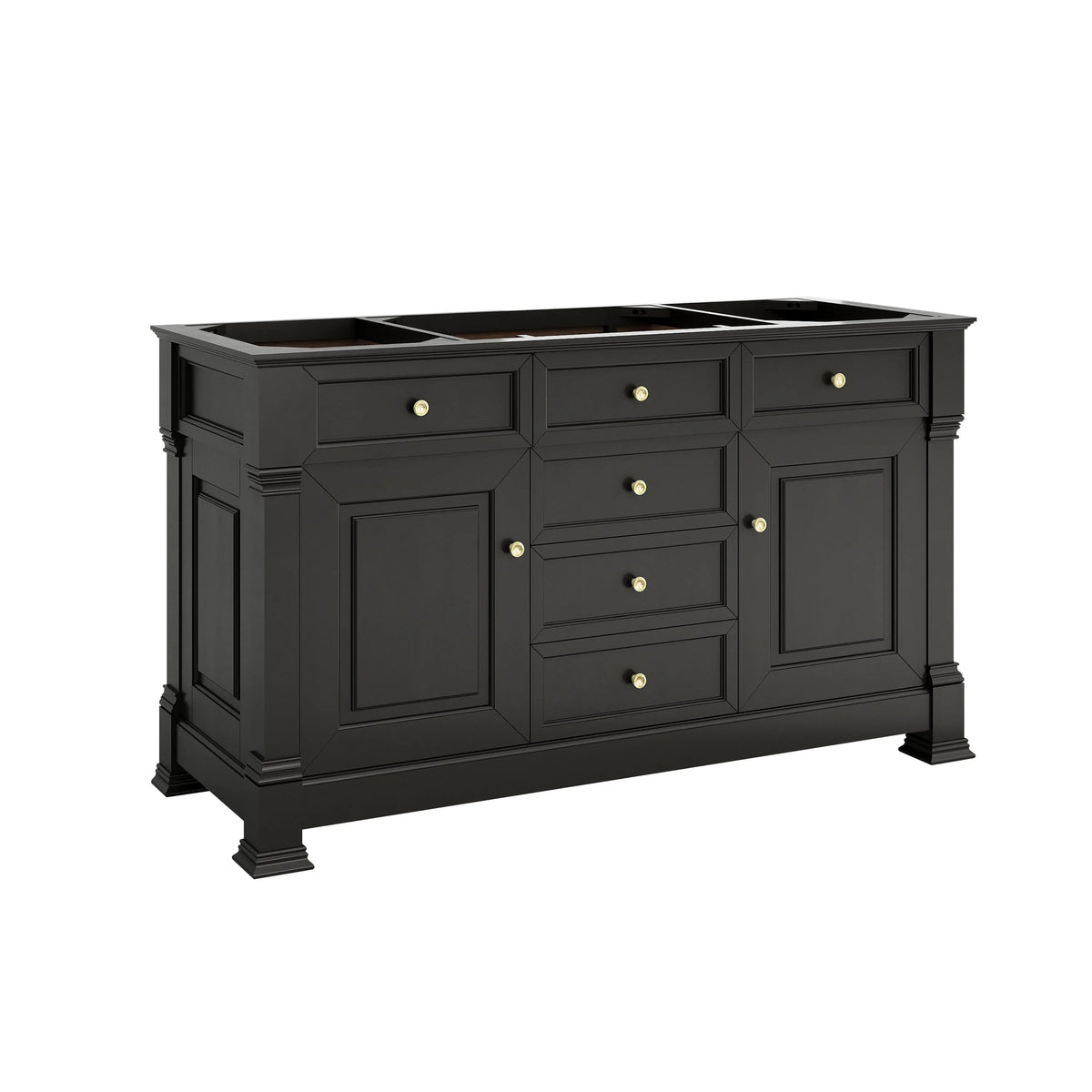 Brookfield 60" Single Vanity, Black Onyx, w/ 3 CM Phantome Eclos Top