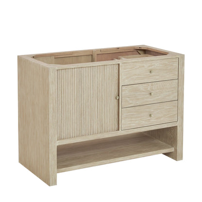 Marigot 48" Single Vanity, Sunwashed Oak, w/ 3 CM Siberian Silestone Top