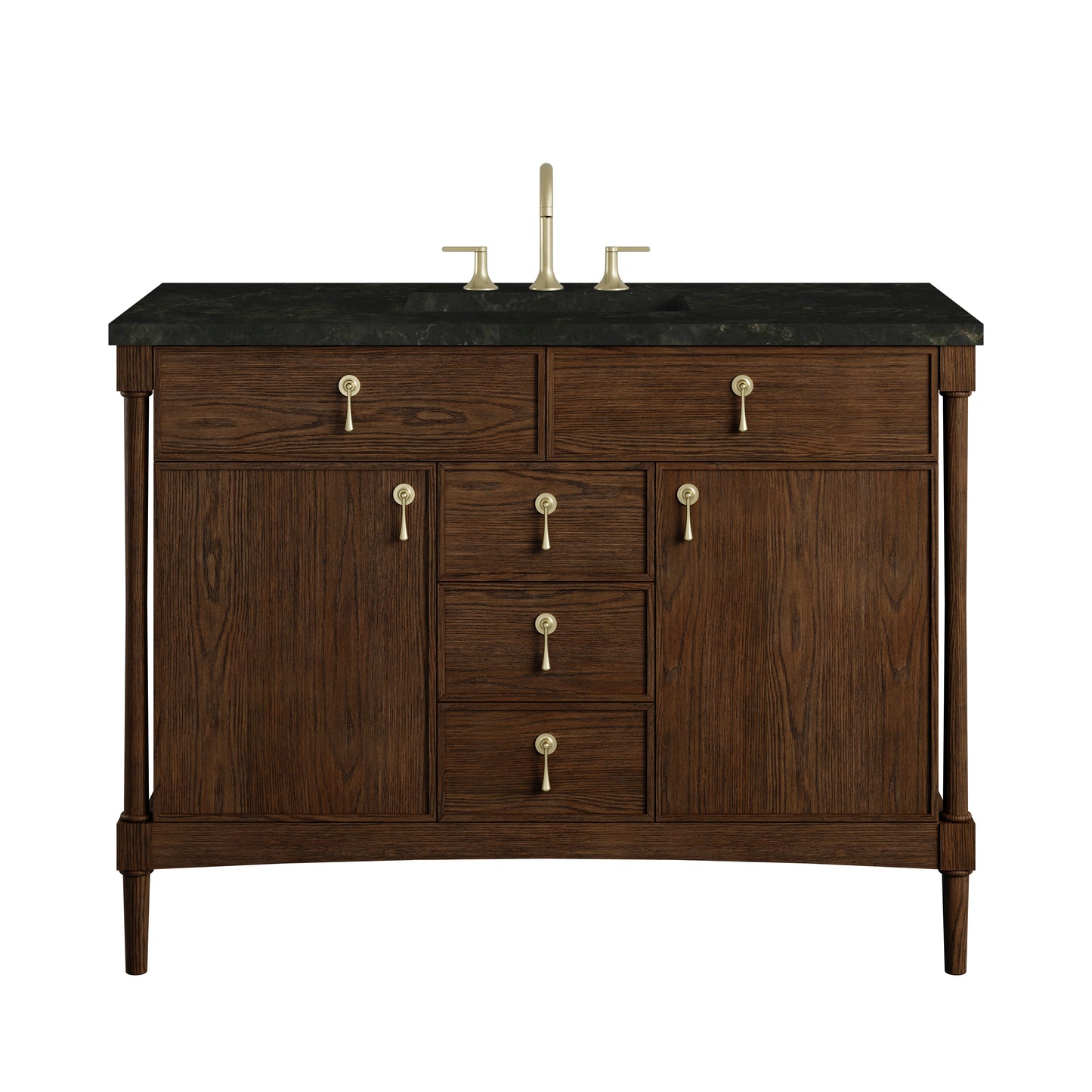 Renovate for Less Atlanta Kinnsden 48" Single Vanity, Sable Oak w/ 3 CM Phantome Eclos Top