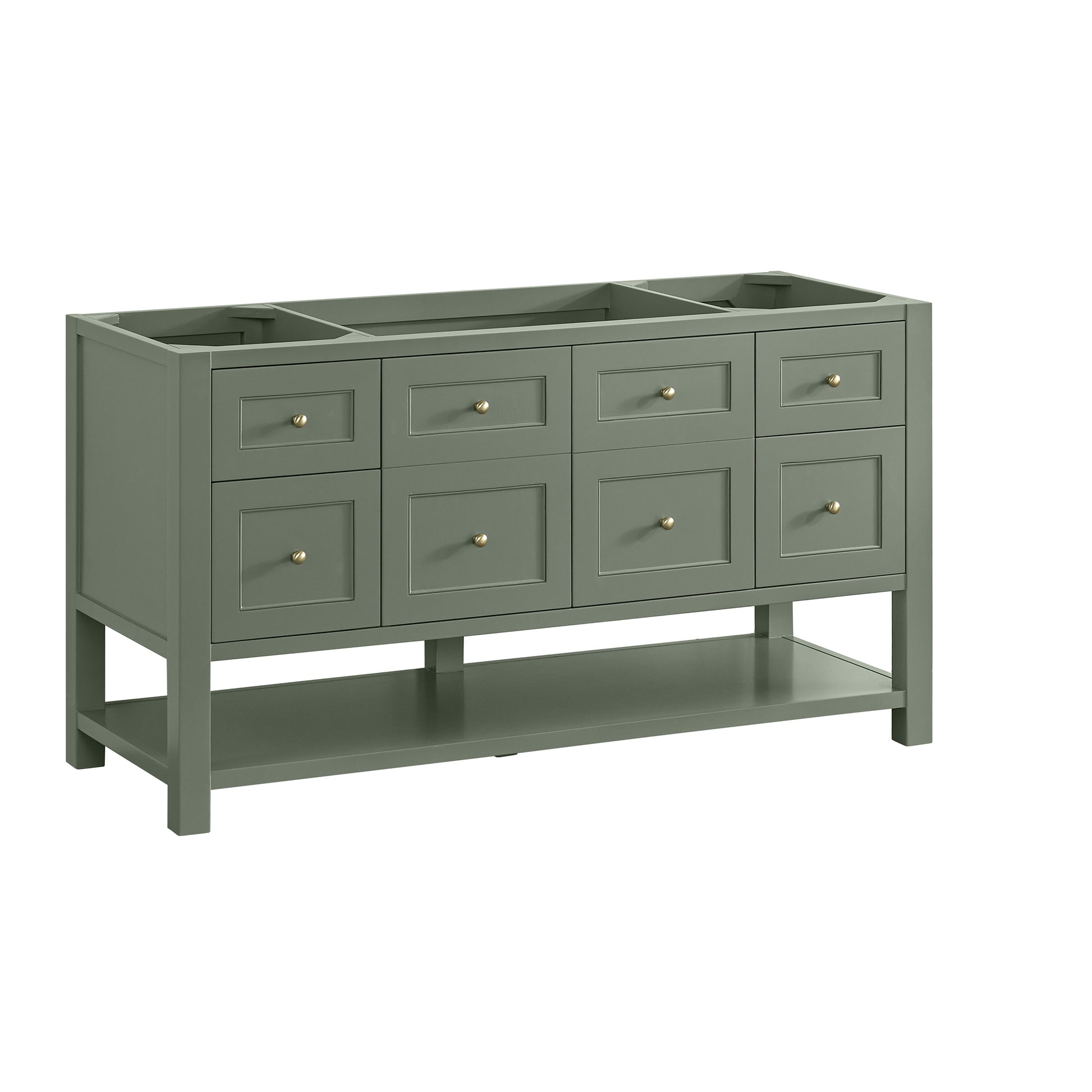 Renovate for Less Atlanta Breckenridge 60" Single Vanity, Smokey Celadon, w/ 3 CM Phantome Eclos Top