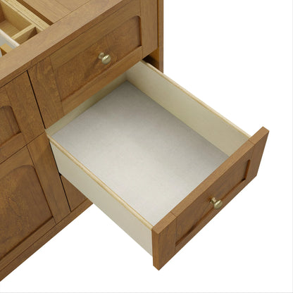 Laurent 48" Single Vanity, Honey Oak w/ 3 CM Ethereal Noctis Silestone Top