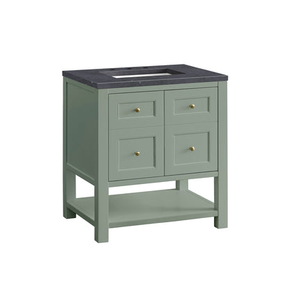 Renovate for Less Atlanta Breckenridge 30" Single Vanity, Smokey Celadon w/ 3 CM Charcoal Soapstone Top