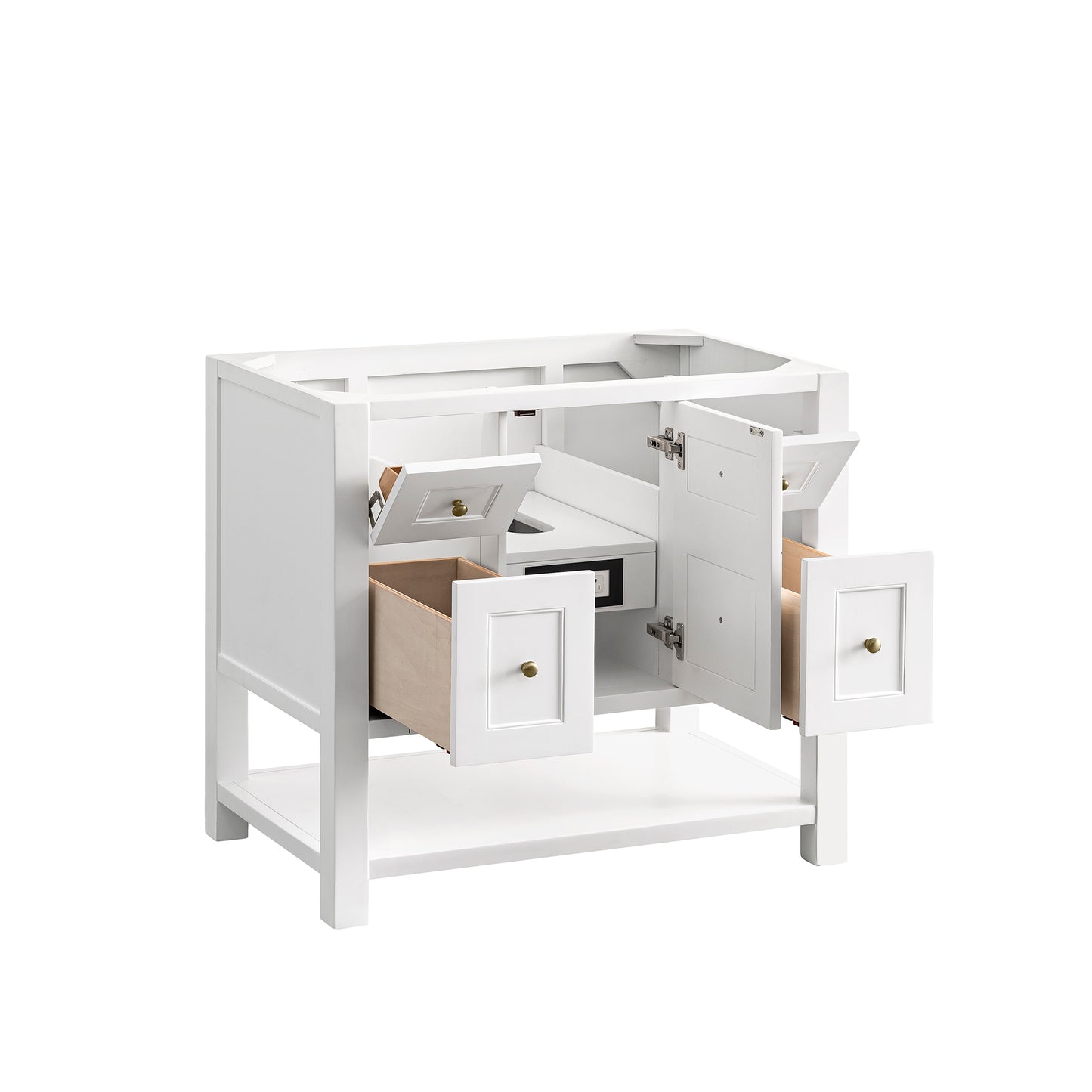 Renovate for Less Atlanta Breckenridge 36" Single Vanity, Bright White, w/ 3 CM Phantome Eclos Top
