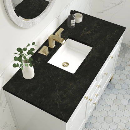 Chicago 48" Single Vanity, Glossy White, w/ 3 CM Phantome Eclos Top