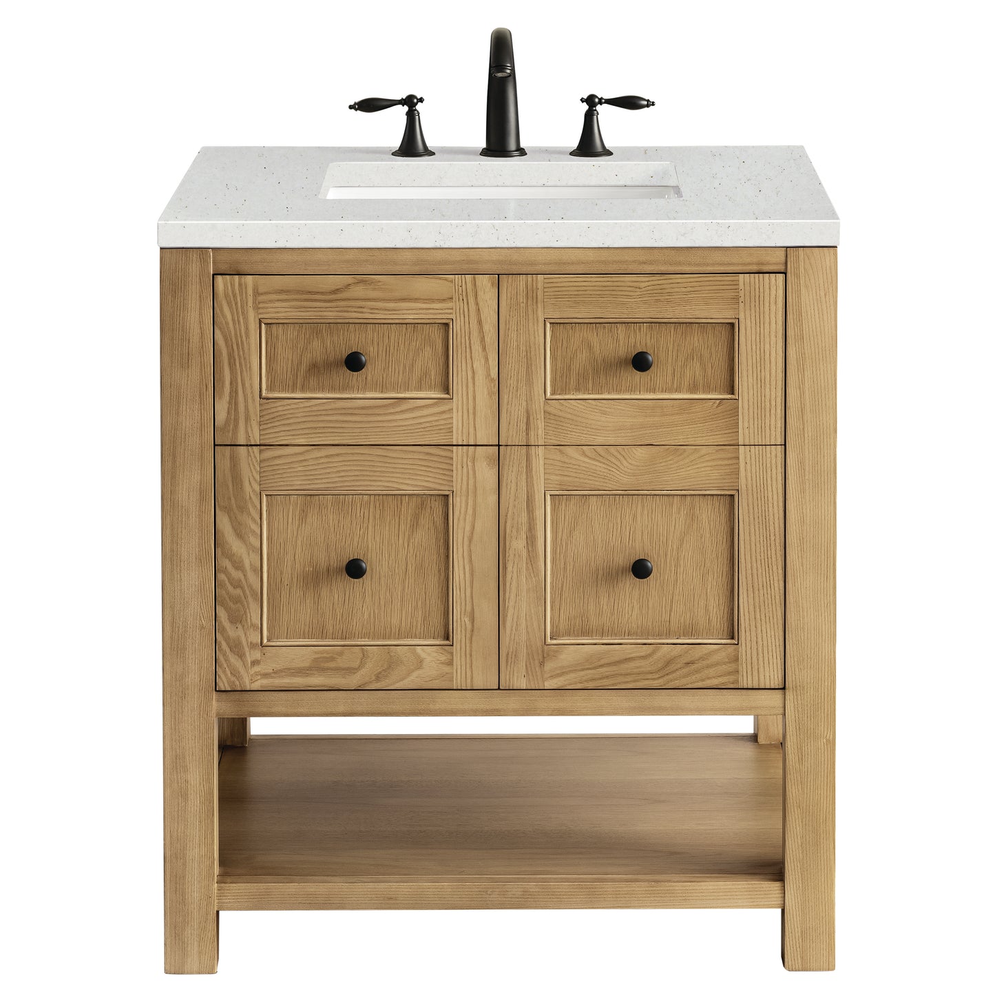 Renovate for Less Atlanta Breckenridge 30" Single Vanity, Light Natural Oak w/ 3 CM Lime Delight Top